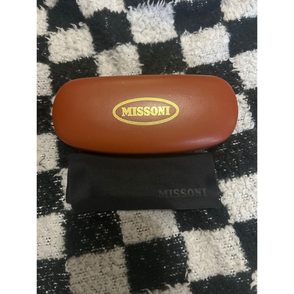 Missoni Eyeglasses Sunglasses Case & Cleaning Cloth Designer Authentic - Picture 1 of 2